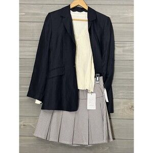 Plaid Pleated Mini Skirt Womens L Schoolgirl Dark Academia Preppy Y2K Anime